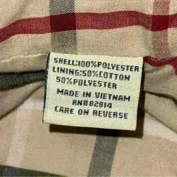 New York Classics Quilted Jacket Beige Plaid Lining Size Medium - Picture 7 of 7